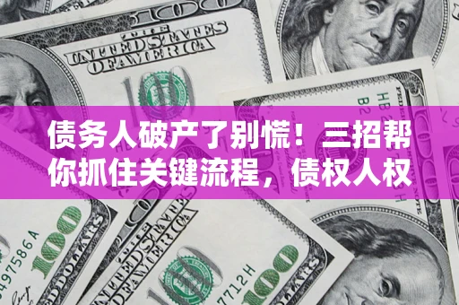 武汉债务人破产了别慌！三招帮你抓住关键流程，债权人权益不再缩水