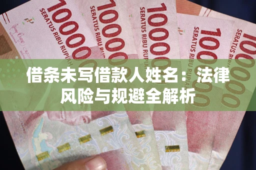 武汉借条未写借款人姓名：法律风险与规避全解析