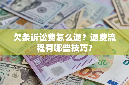 武汉欠条诉讼费怎么退？退费流程有哪些技巧？
