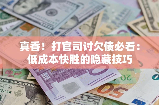 武汉真香！打官司讨欠债必看：低成本快胜的隐藏技巧
