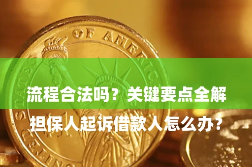 武汉

担保人起诉借款人怎么办？流程合法吗？关键要点全解析