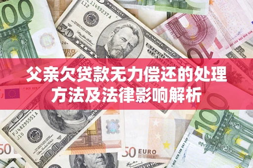 武汉父亲欠贷款无力偿还的处理方法及法律影响解析